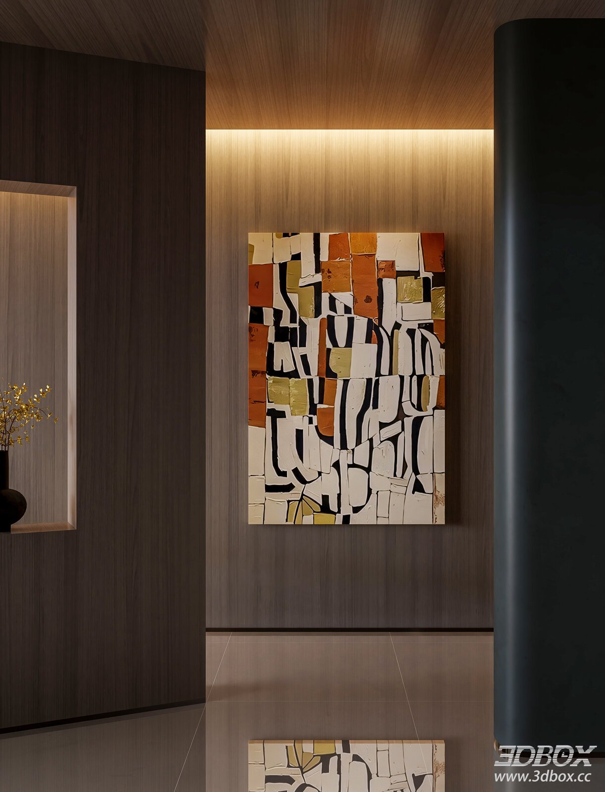 Vintage Abstract Geometric Wall Art Painting