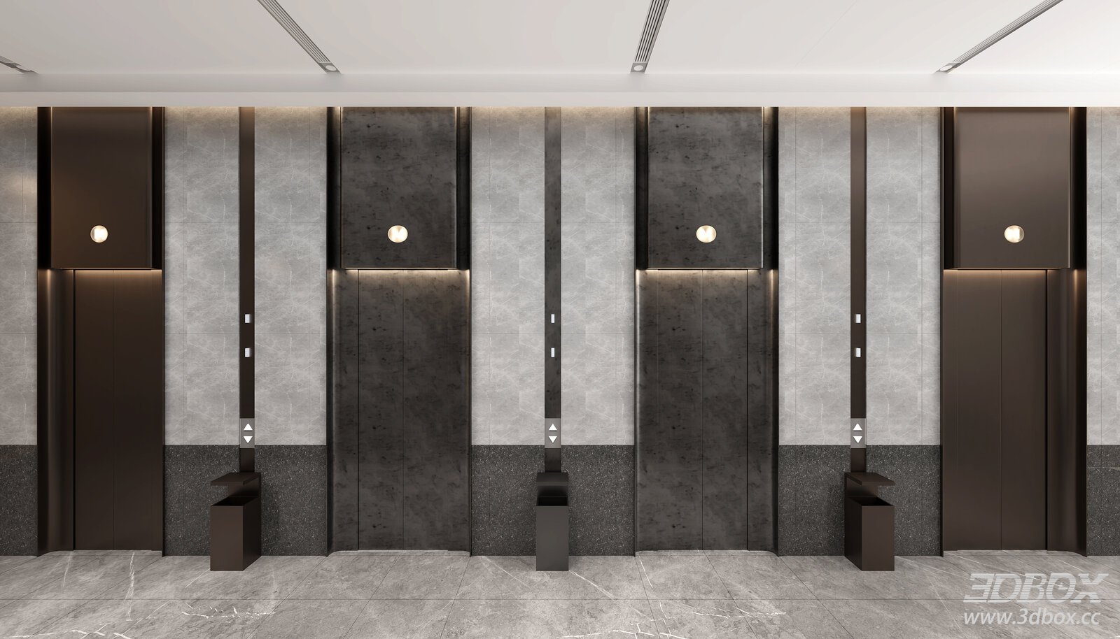 Modern Luxury Elevator Lobby Hallway