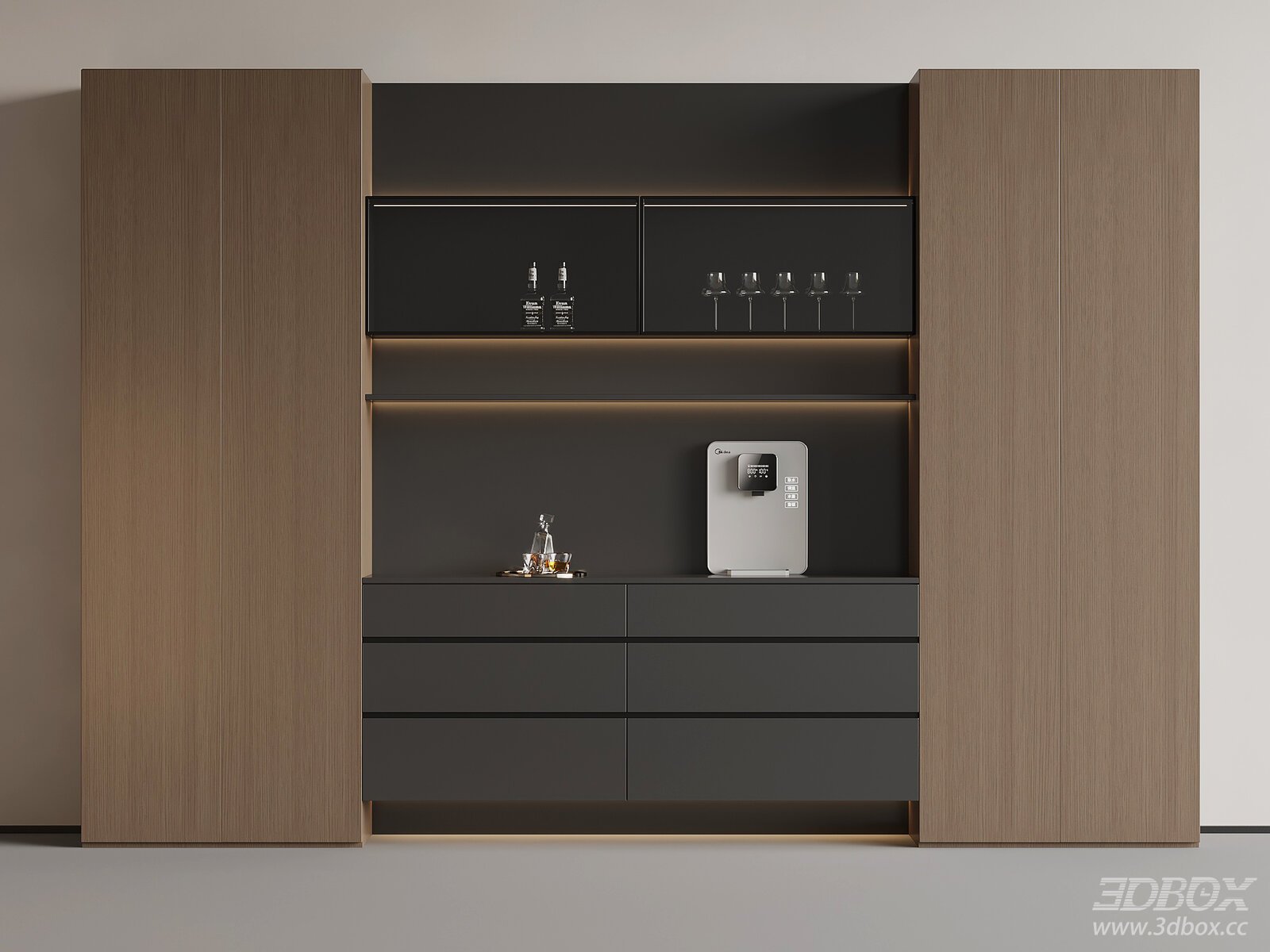 Modern Italian Style Wine Cabinet Sideboard