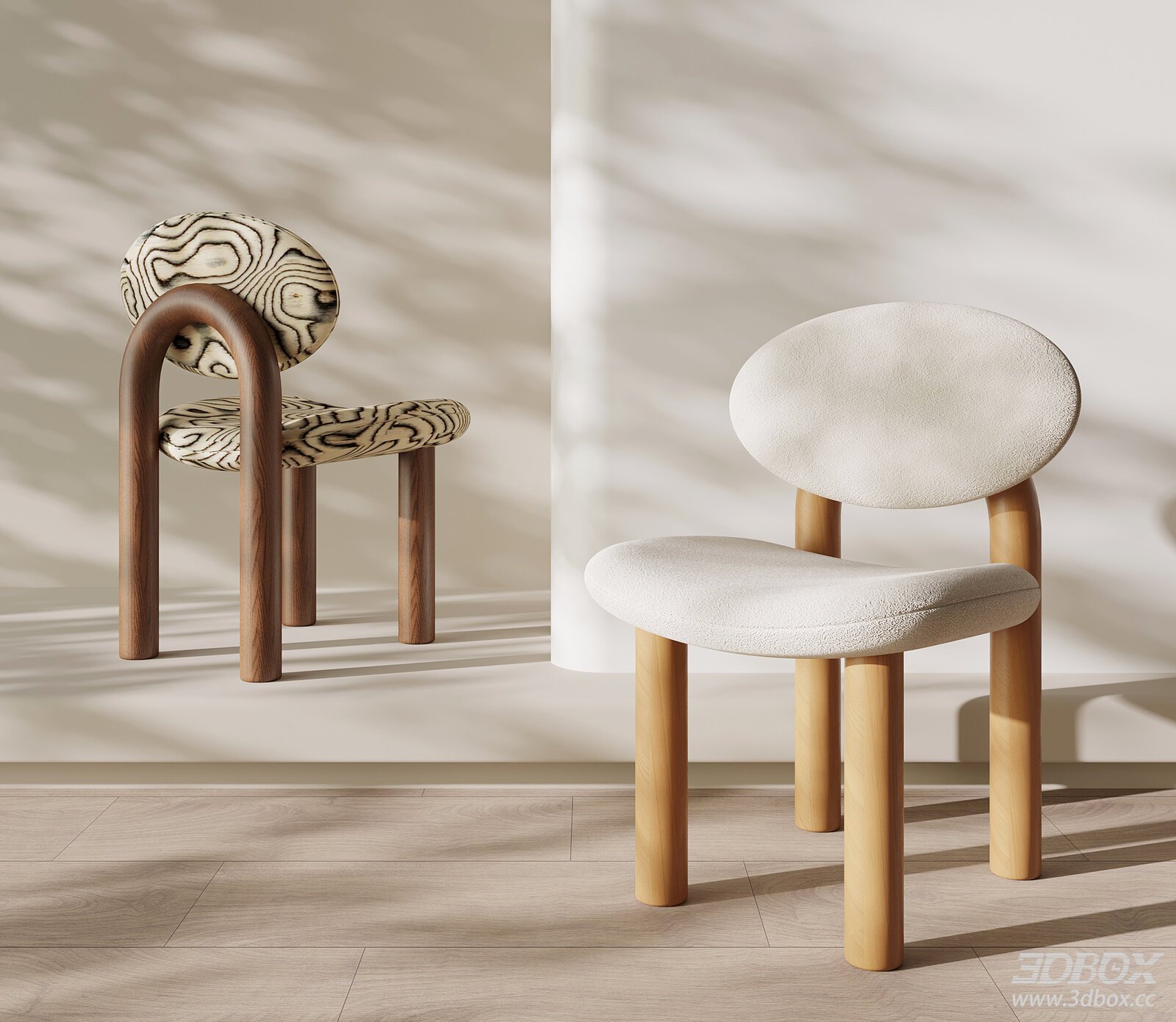Wabi Sabi Mid Century Dining Chair Set