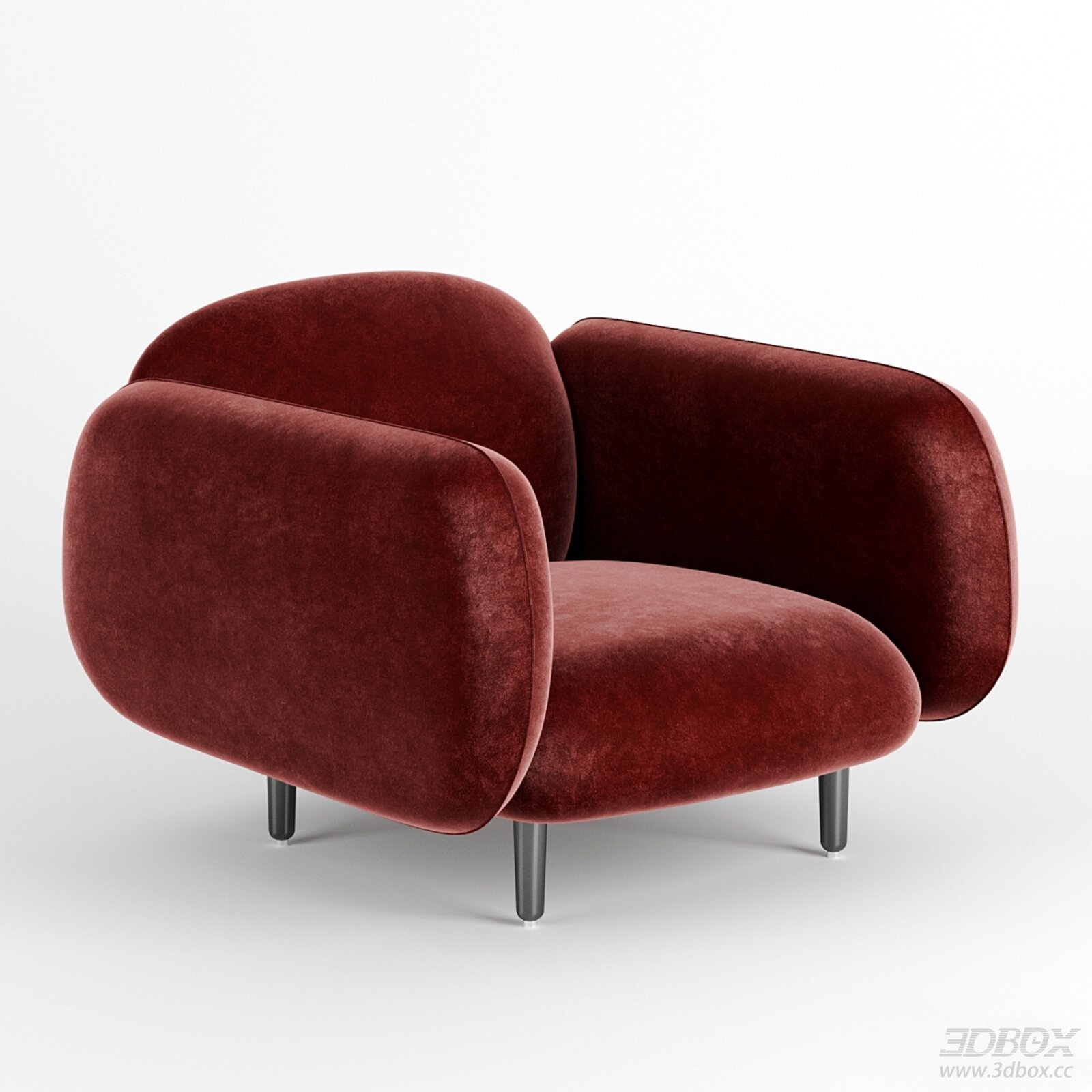 Moira Modern Velvet Upholstered Armchair