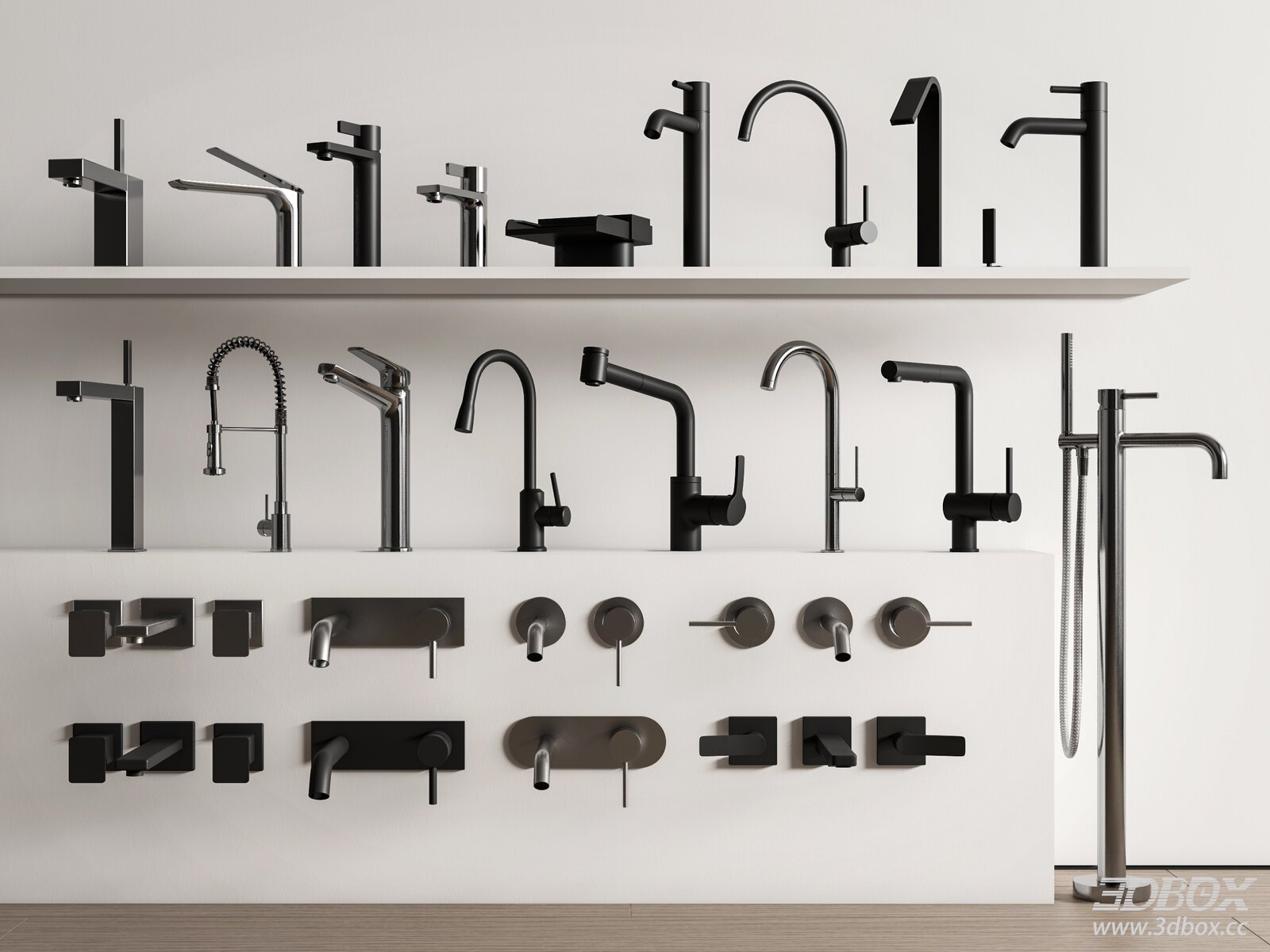 Modern Bathroom Kitchen Faucet Set