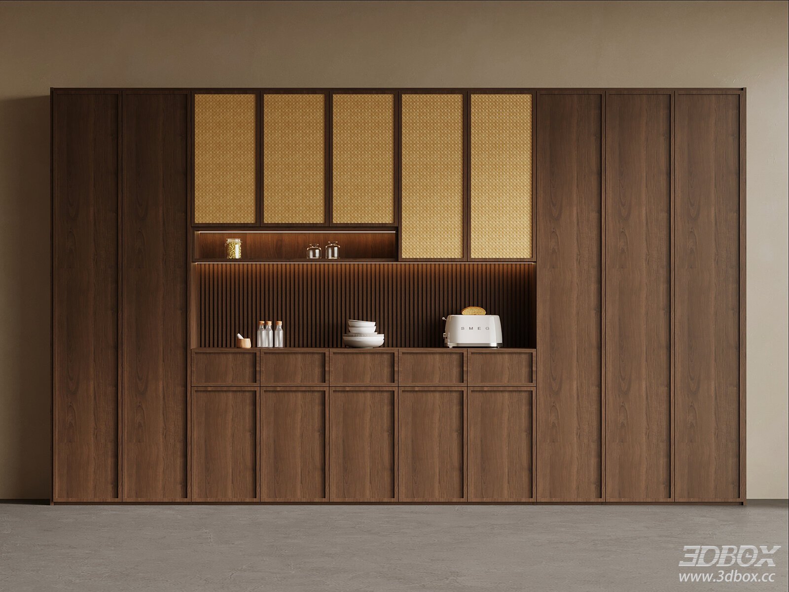 Modern Chinese Song Style Wooden Wine Sideboard Cabinet