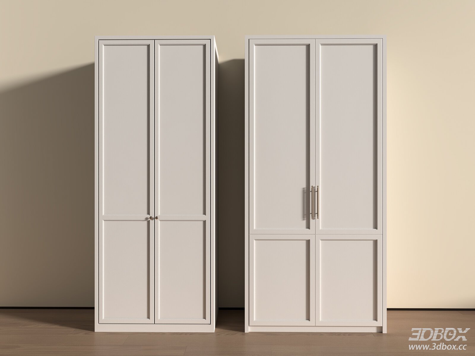 French Cream Style Wardrobe Set