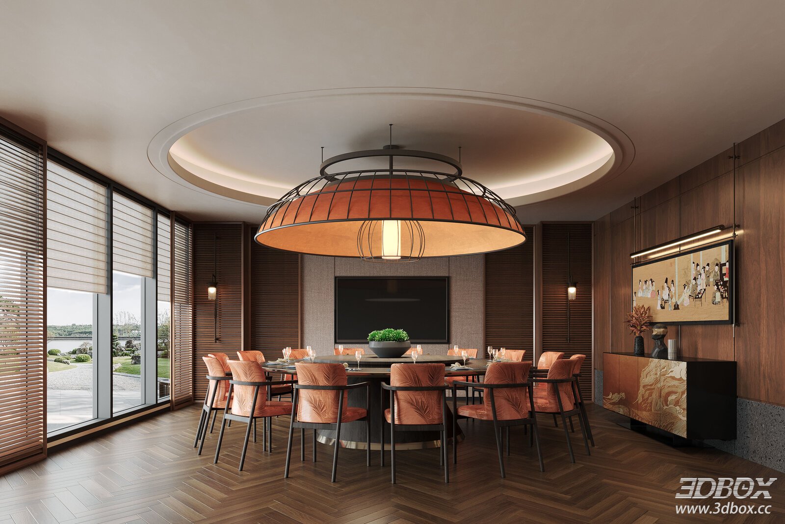 Modern Chinese Style Restaurant Private Dining Room