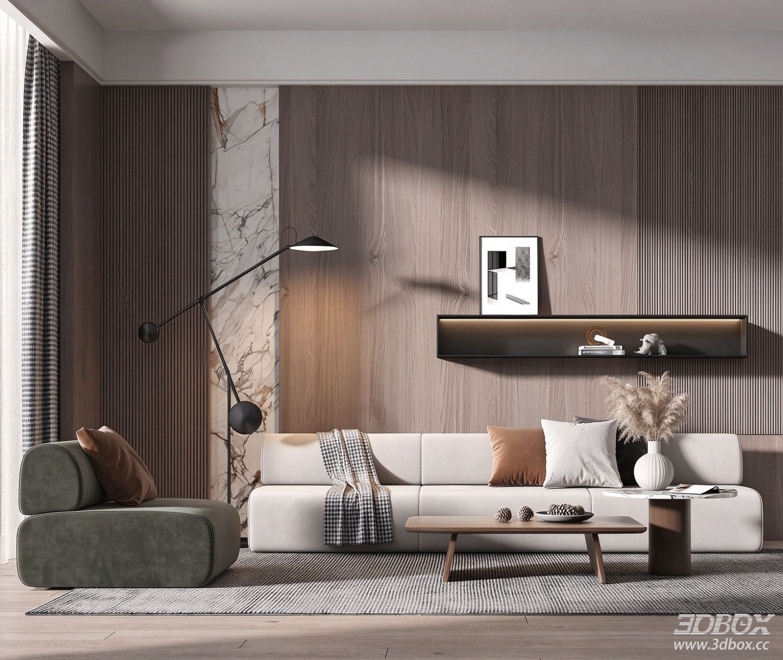 Modern Luxury Minimalist Living Room Sofa Coffee Table Set