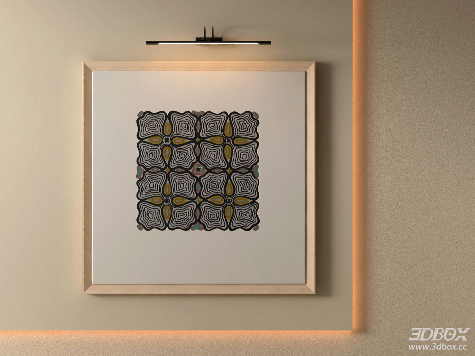 Modern Abstract Geometric Pattern Wall Art Frame