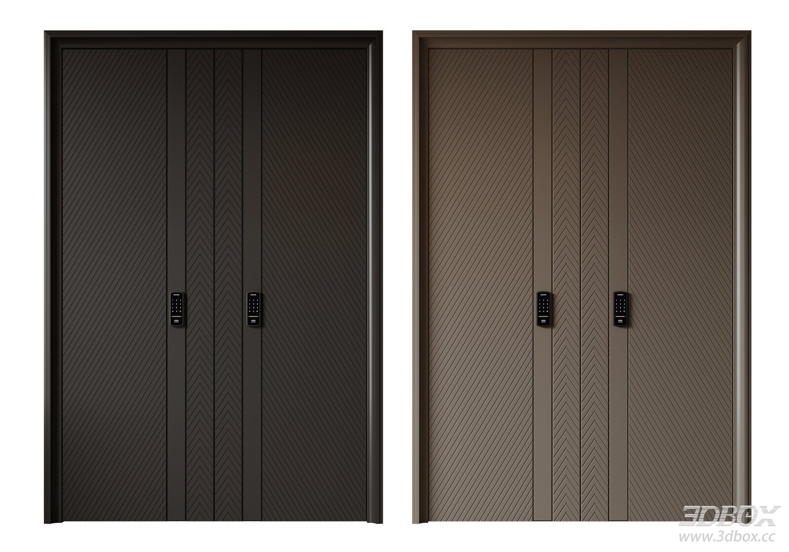 Modern Minimalist Double Security Entry Door for Villa