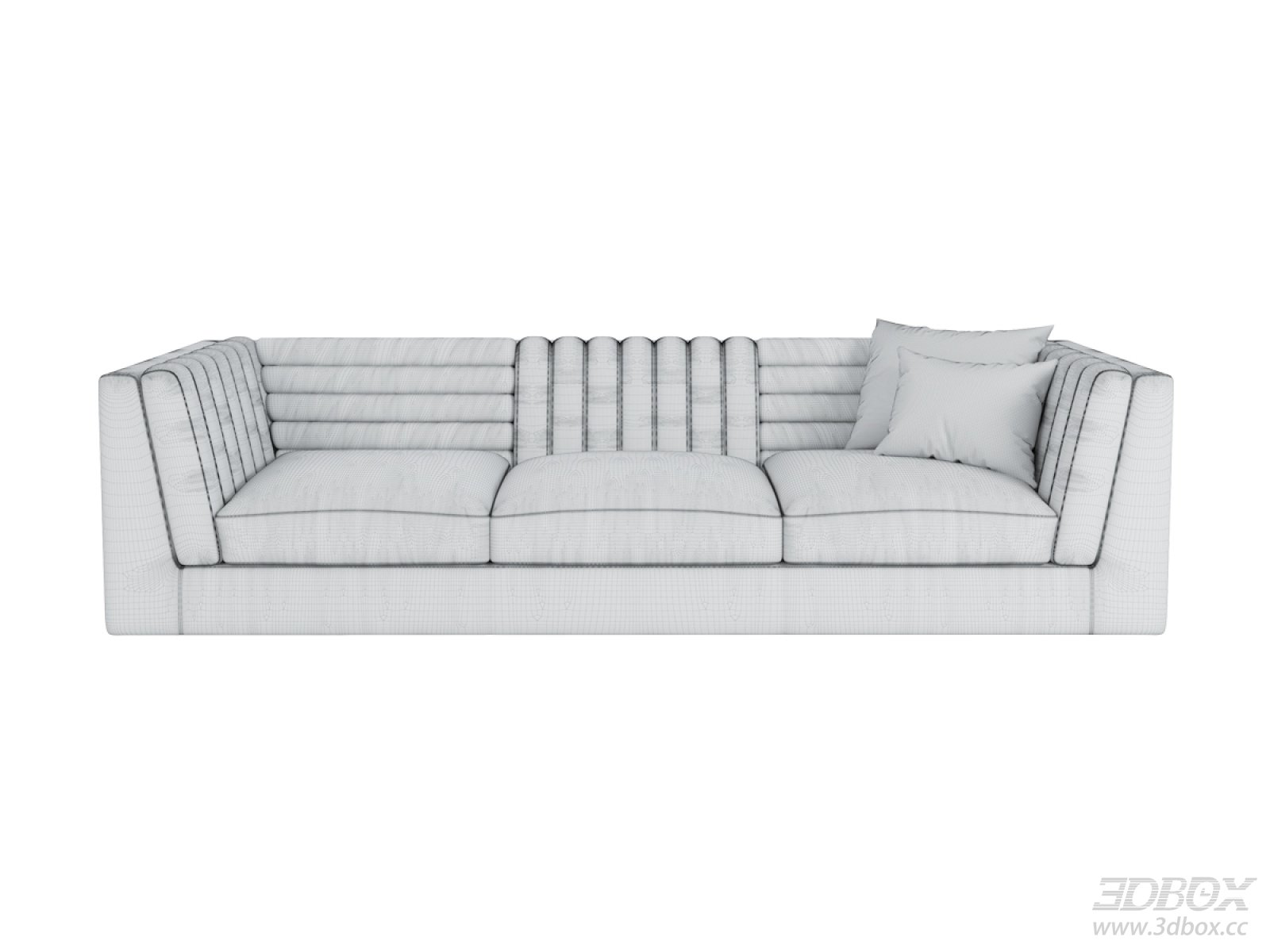 Modern 3-seater Upholstered Fabric Sofa Set