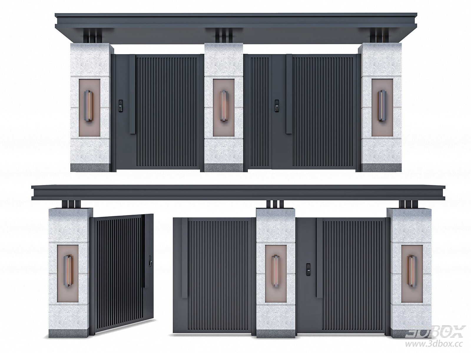 Modern Aluminum Alloy Villa Courtyard Entrance Gate