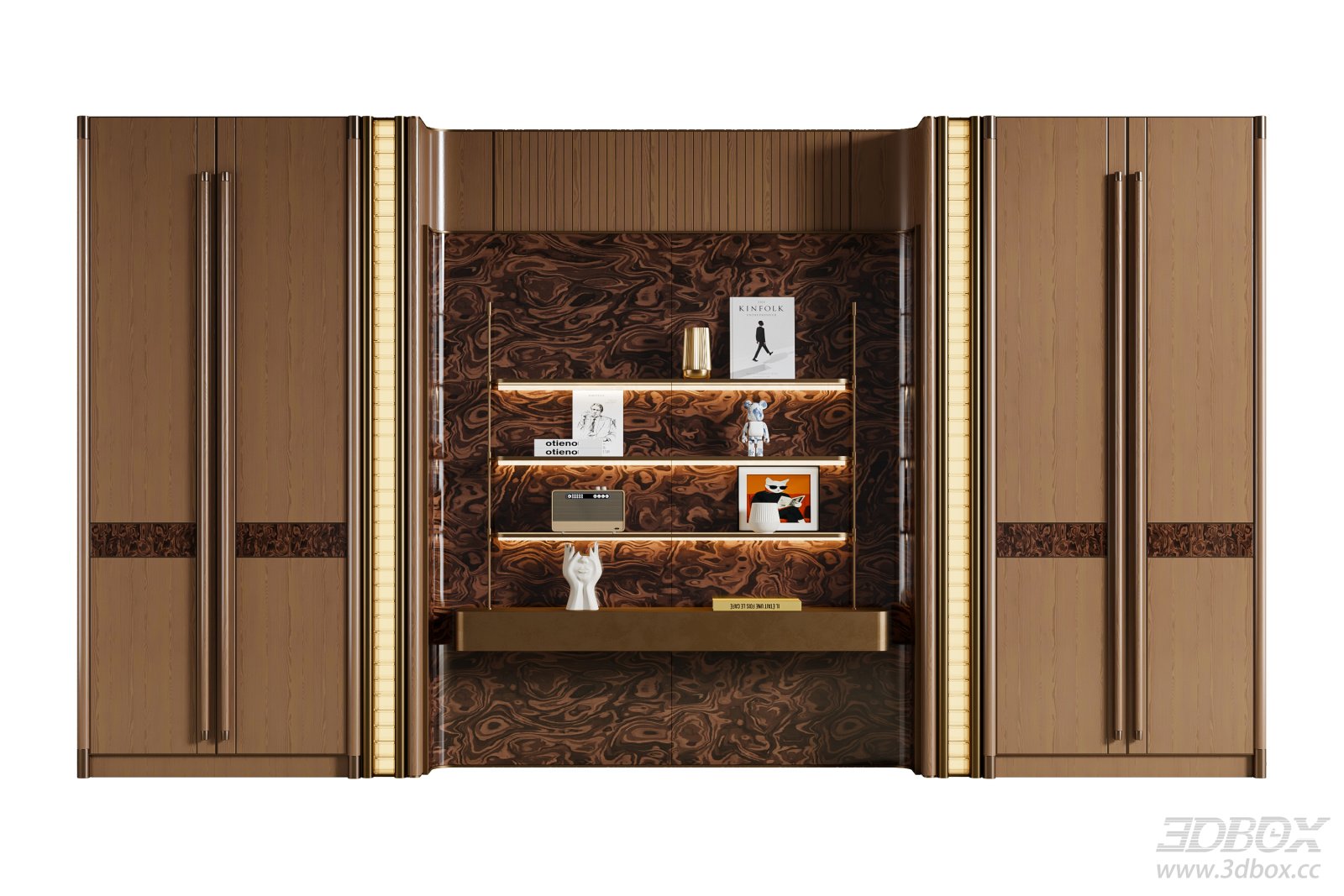 Italian Luxury Style Display Bookshelf Cabinet