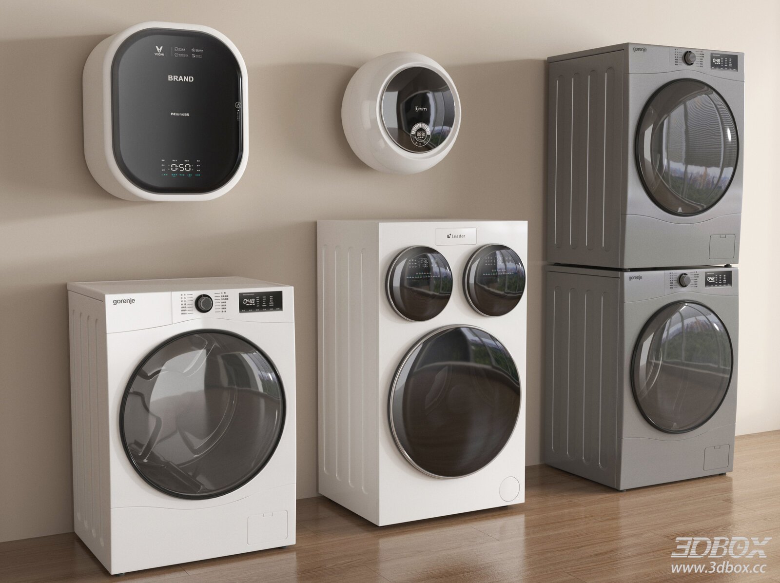 Modern Washing Machine and Dryer Set Collection