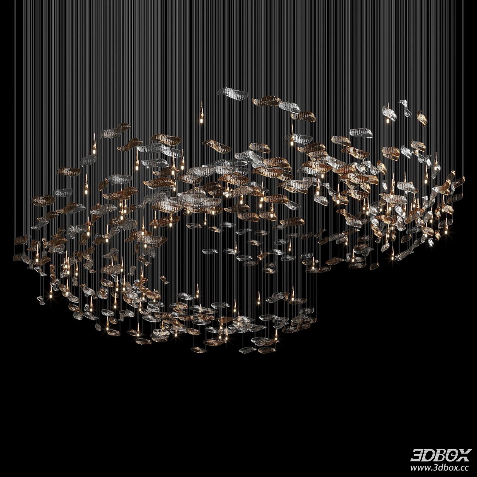 Artistic Glass Hanging Ceiling Chandelier Modern Luxury Lighting