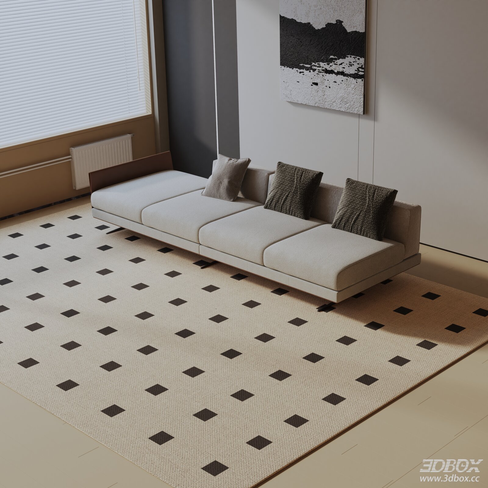 Modern Minimalist Fabric Sofa Set for Living Room