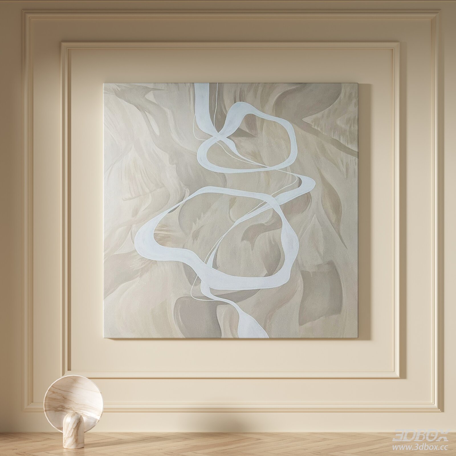 Modern Minimalist Cream Style Abstract Canvas Wall Art