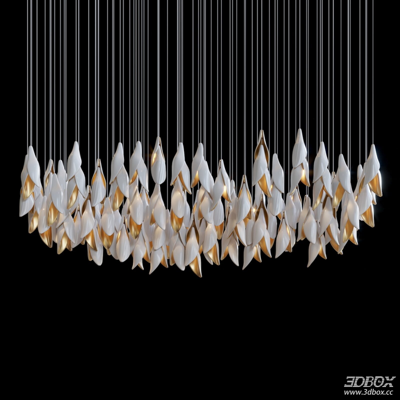 Modern White Gold Artistic Ceiling Chandelier