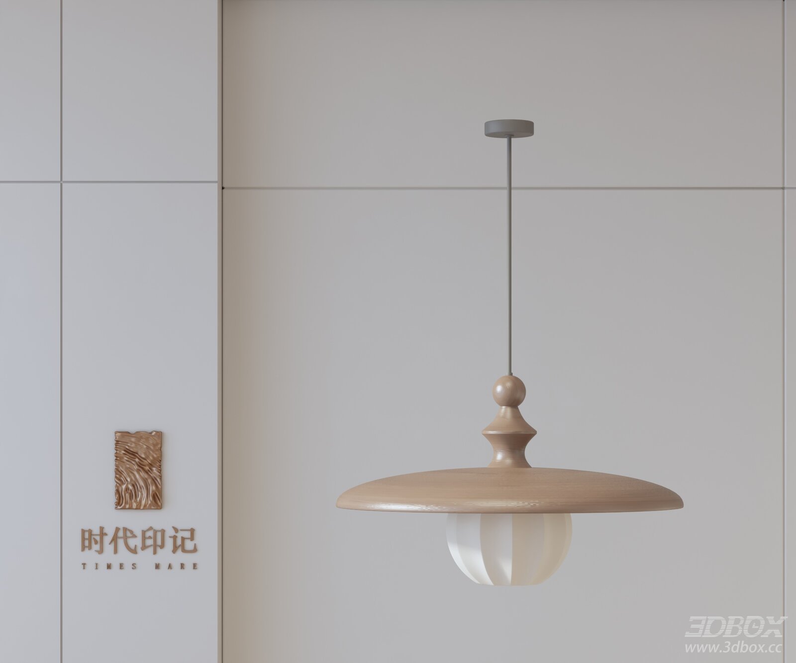 Modern Wooden Glass Ceiling Pendant Lamp