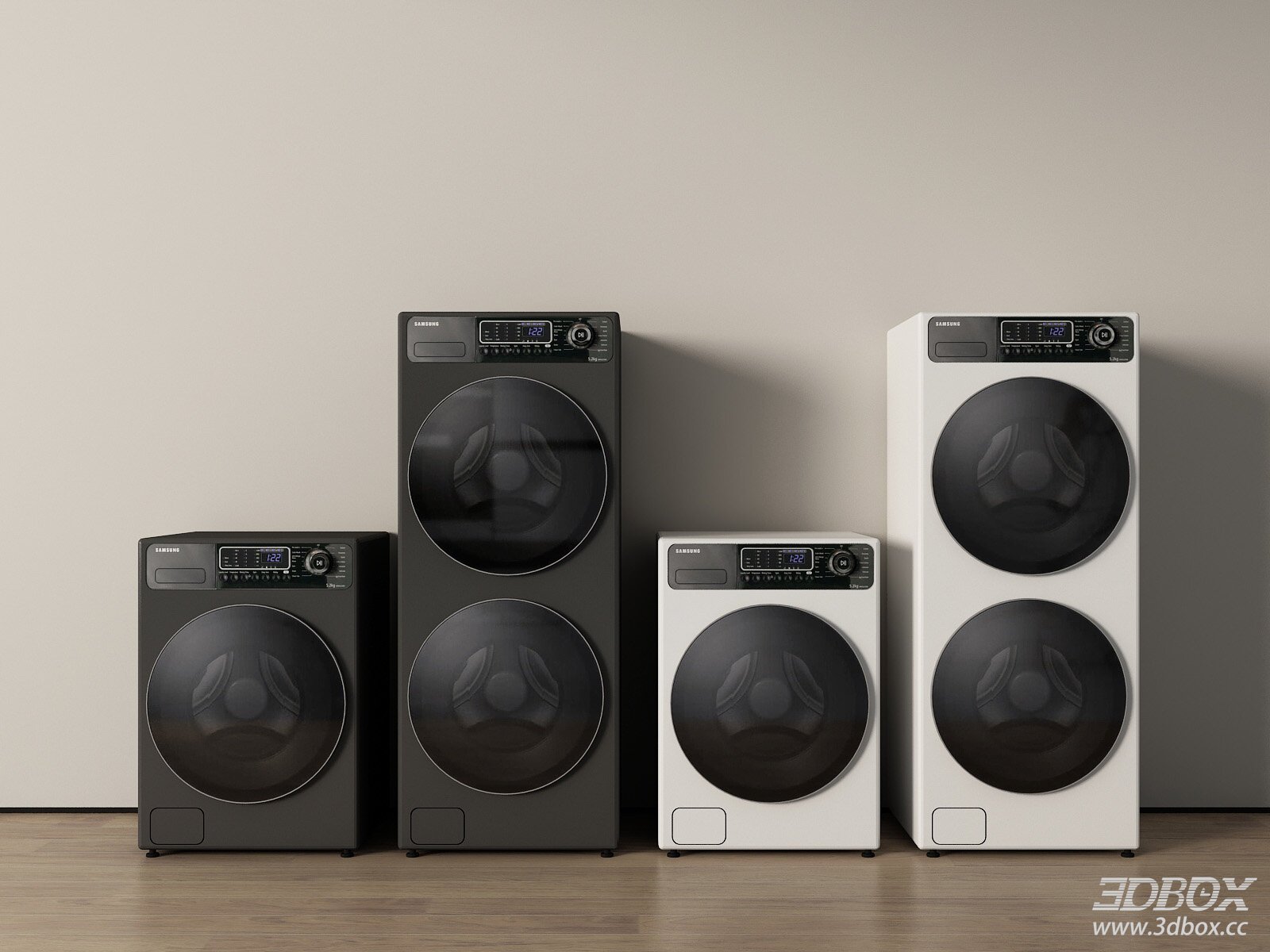 Modern Drum Washing Machine Set