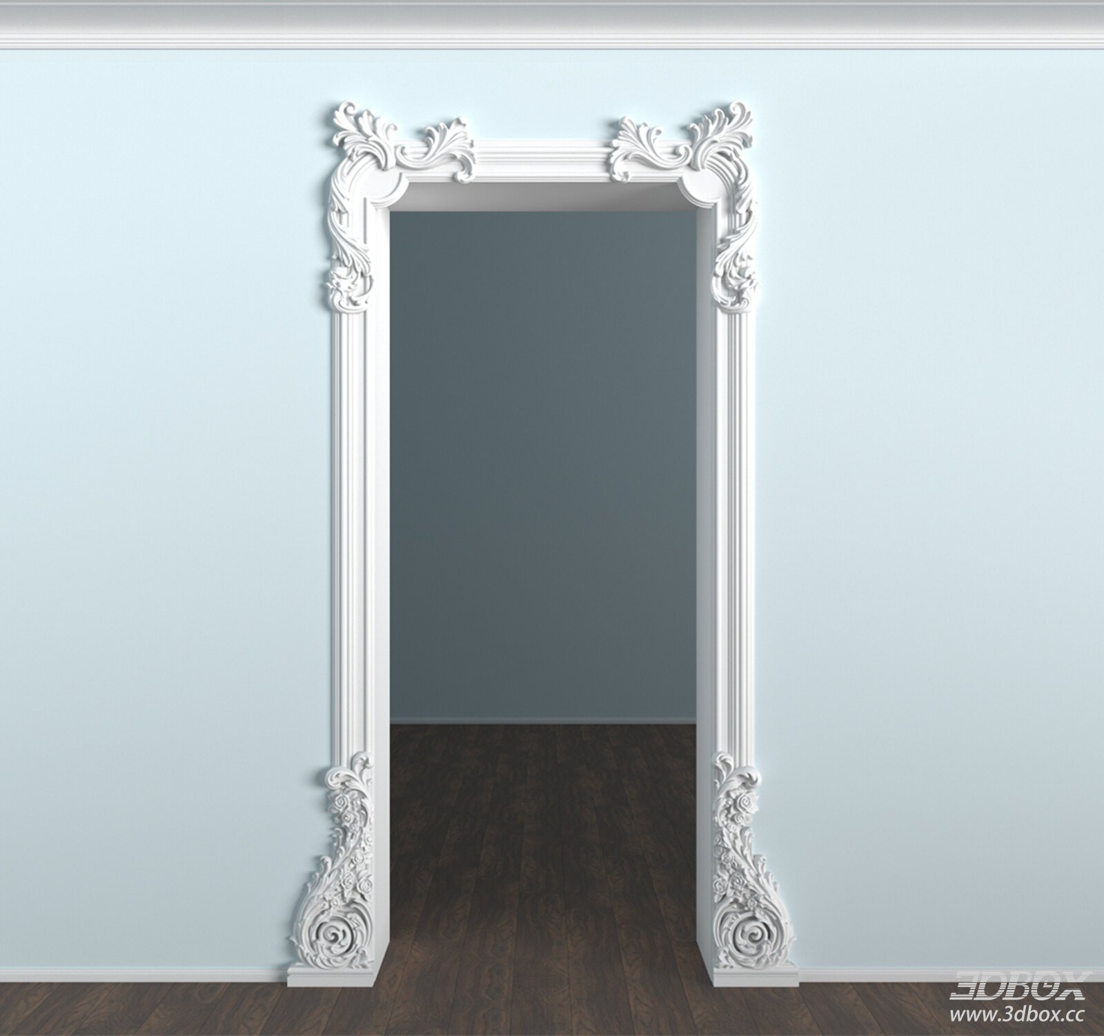Ornate French Style Carved Door Frame