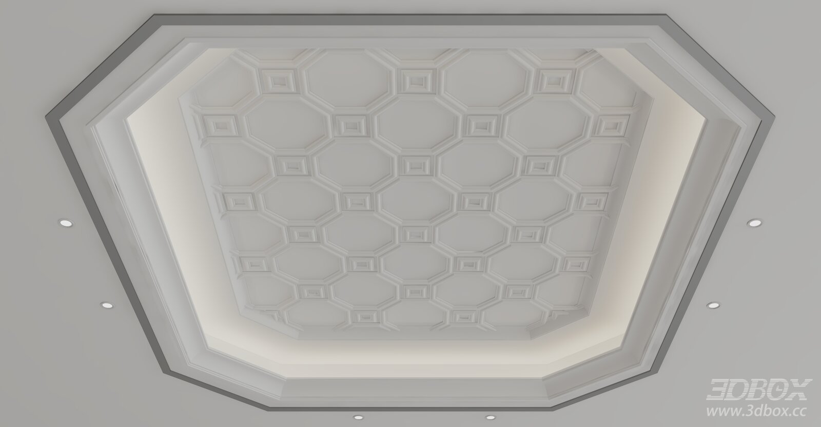 Modern Geometric Decorative Plaster Octagonal Ceiling