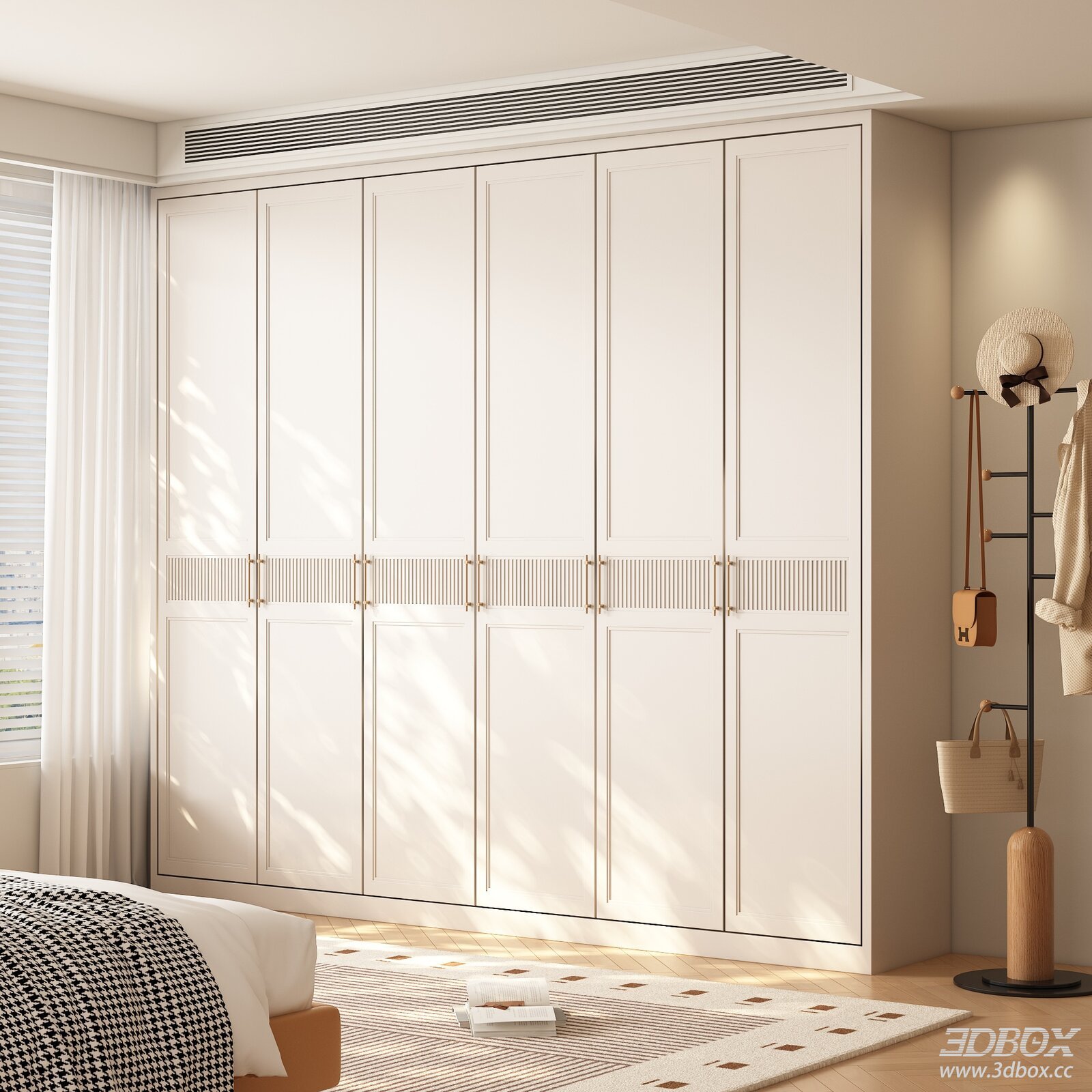 Modern Cream Style Built-in Wardrobe for Bedroom