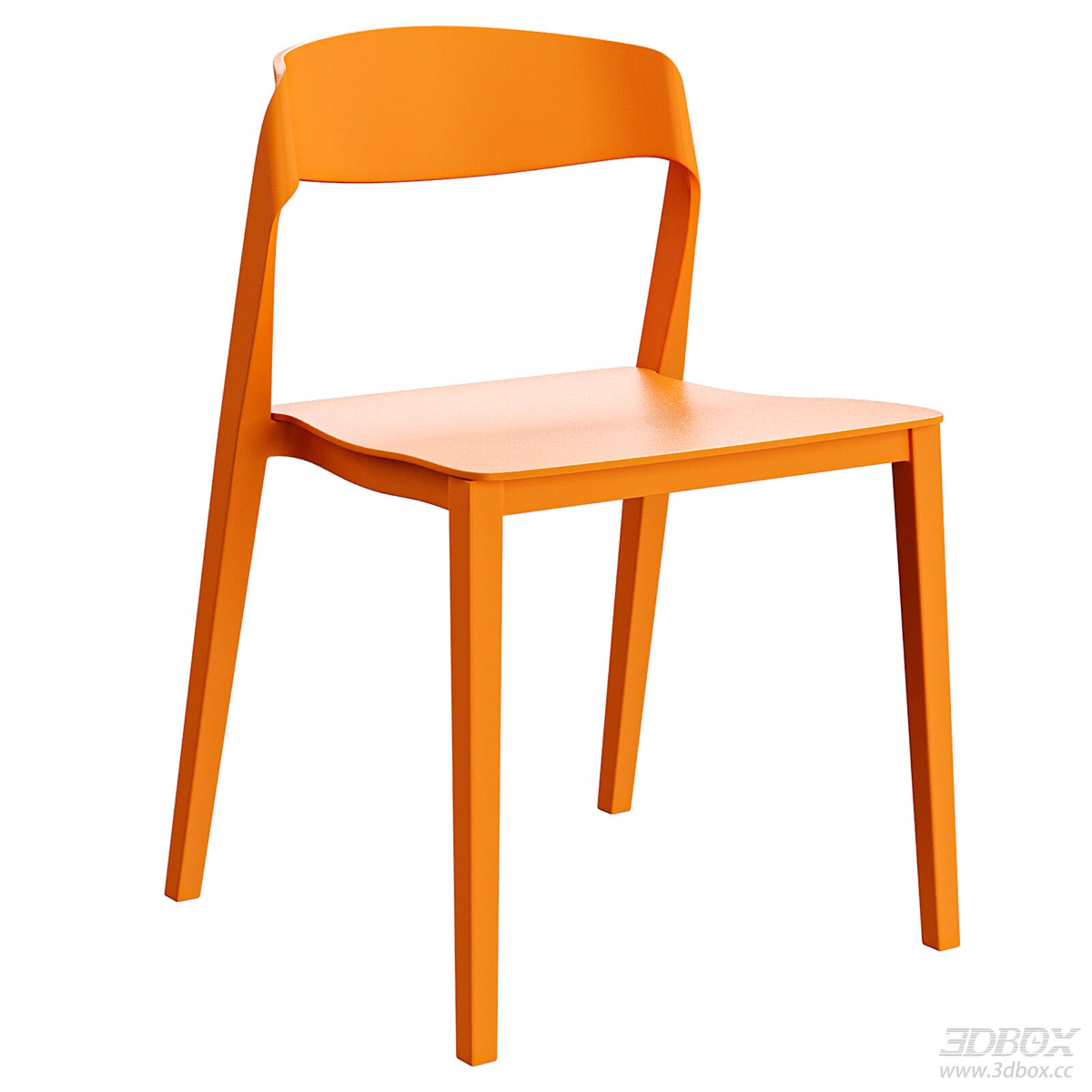 Modern Orange Minimalist Dining Chair