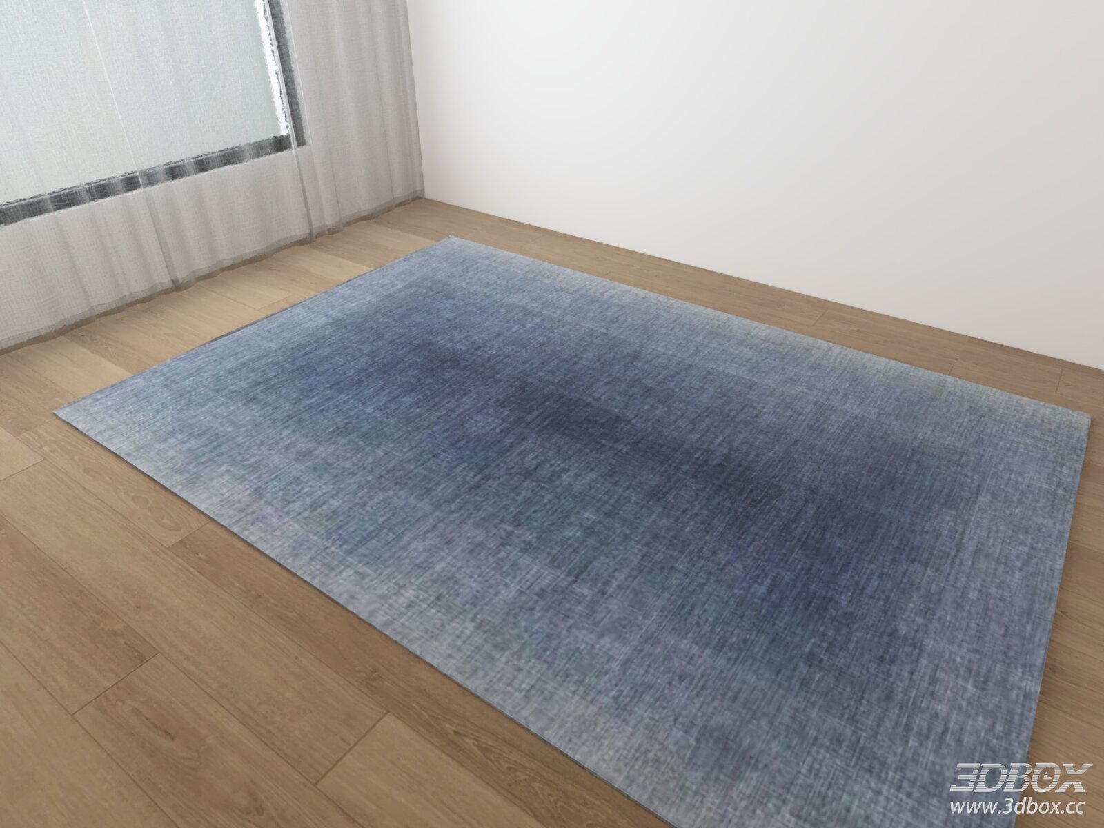 Modern Blue Gradient Textured Carpet