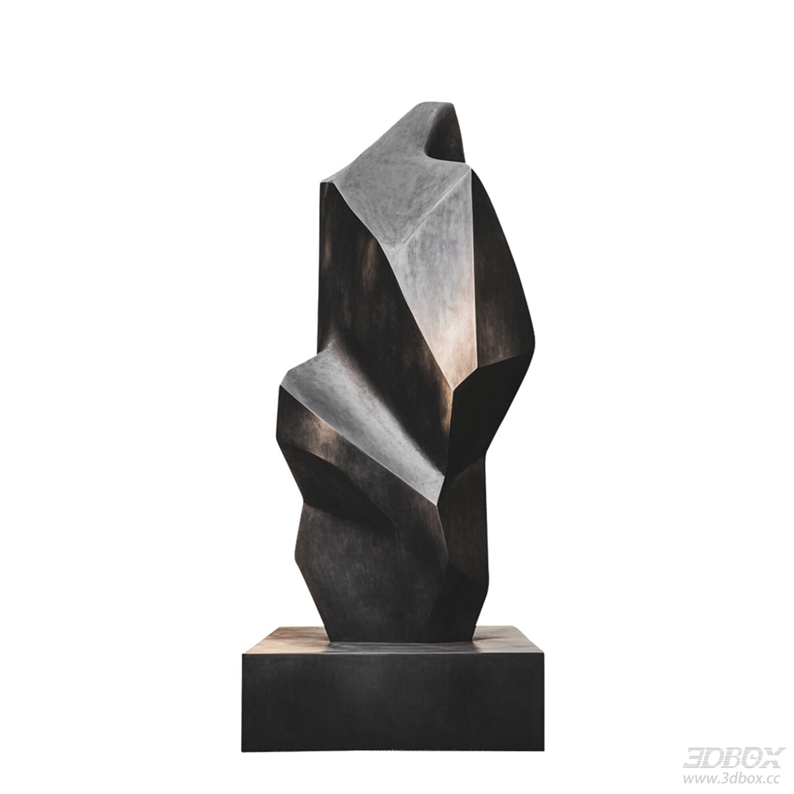 Abstract Geometric Dark Metal Decor Sculpture