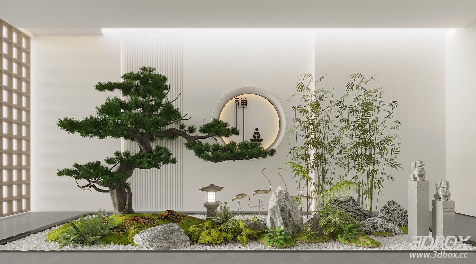 Zen Style Indoor Landscape Decor Scene