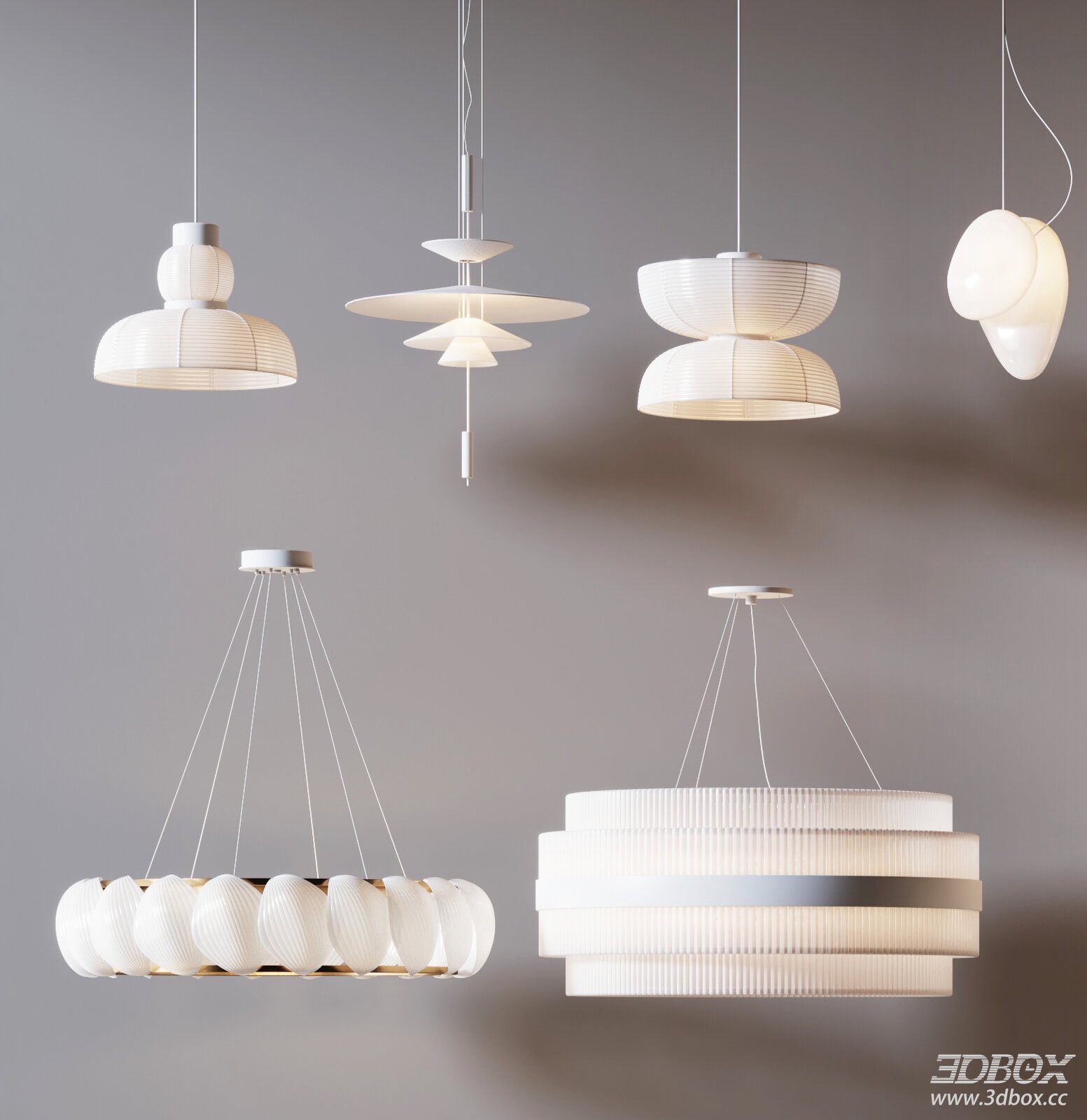 Modern Cream Style Wabi Sabi Ceiling Pendant Lamp Set