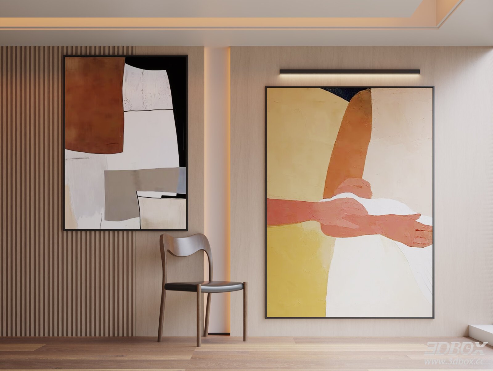 Modern Nordic Abstract Decorative Wall Art Framed Paintings