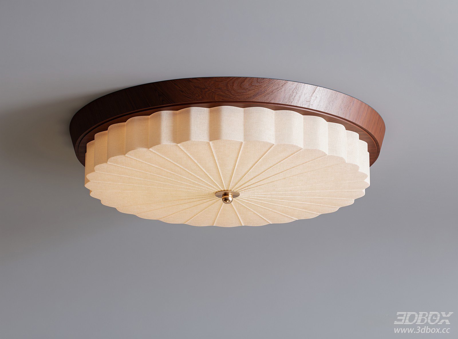 American Style Fabric Pleated Ceiling Lamp