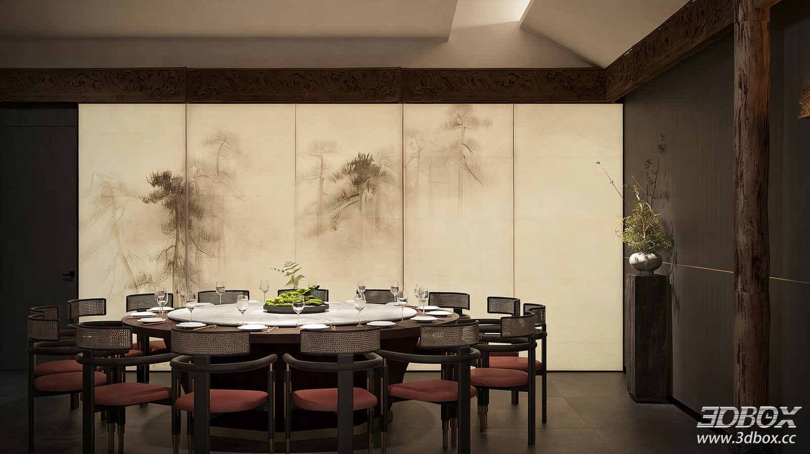 Modern Chinese Style Private Restaurant Dining Room