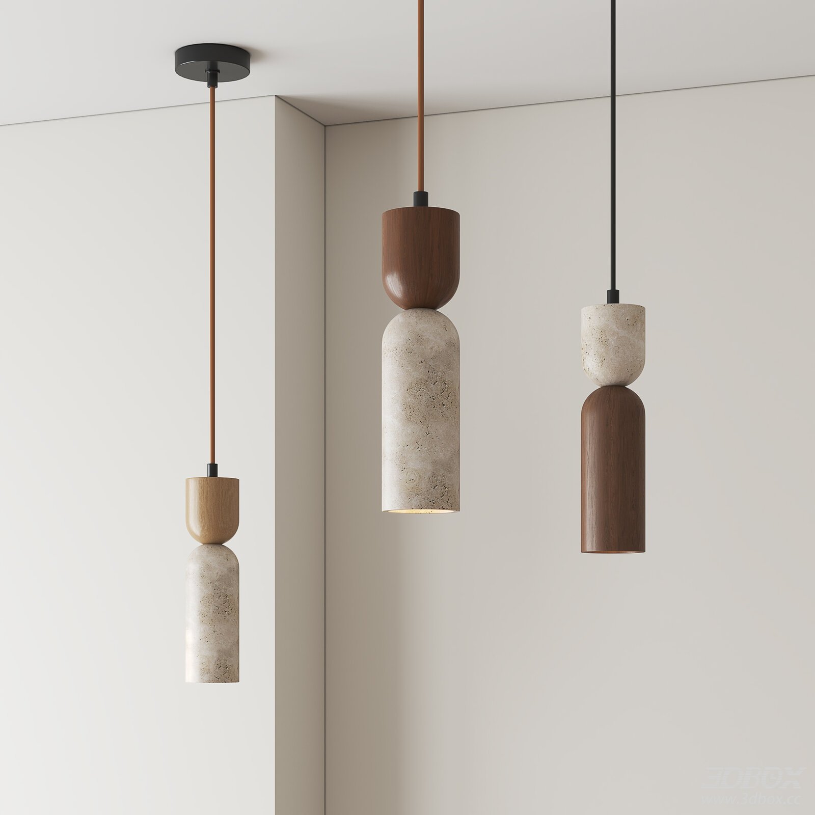 Modern Mid-century Pendant Lamp Set
