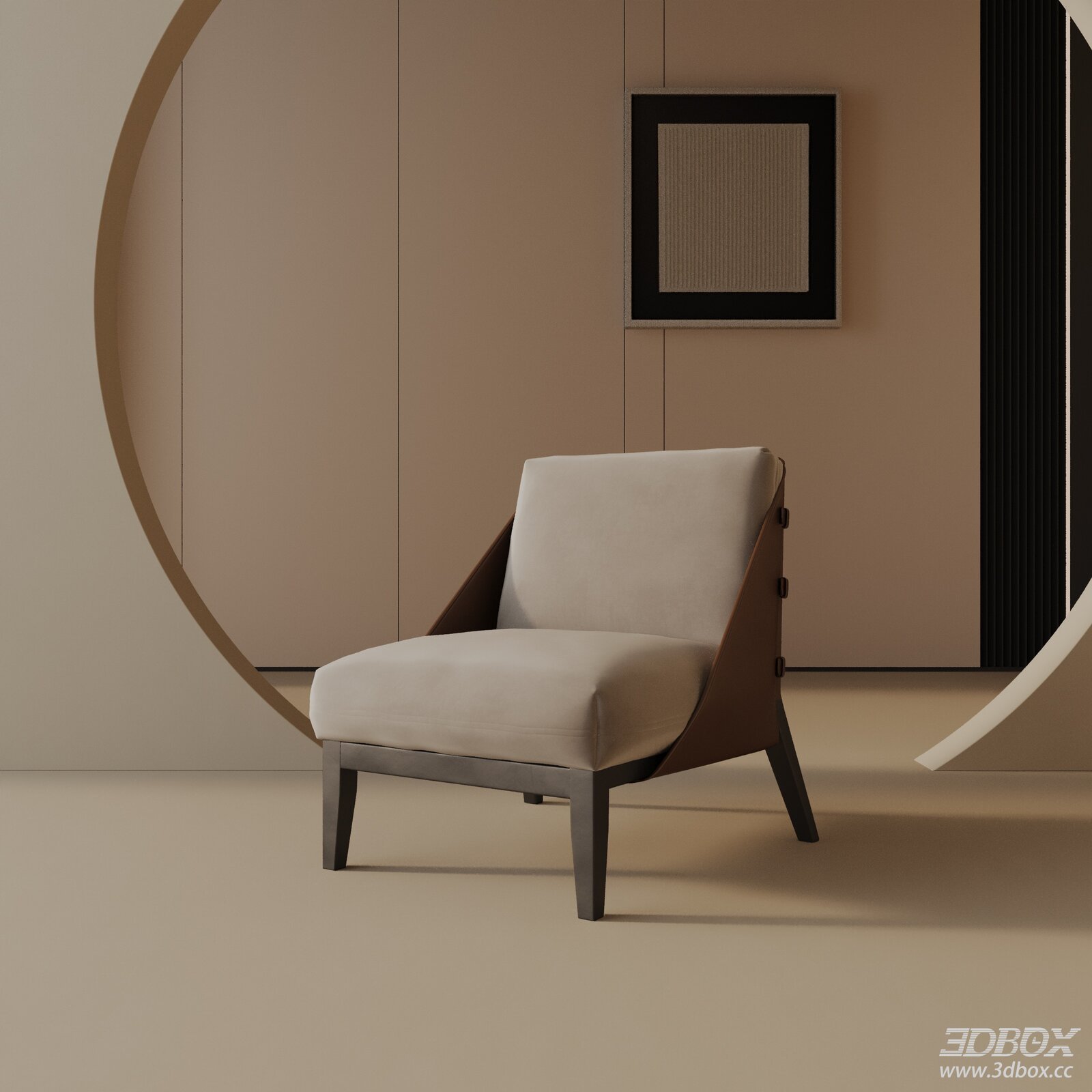 Modern Upholstered Lounge Armchair