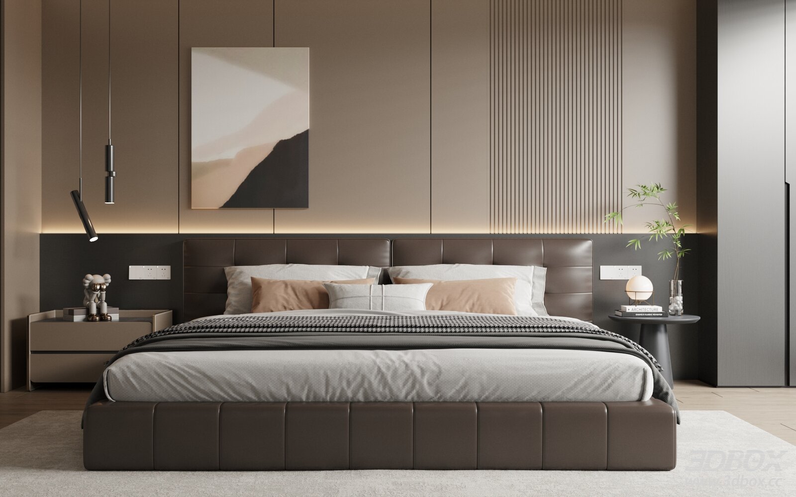 Modern Italian Style Luxury Double Bedroom Set
