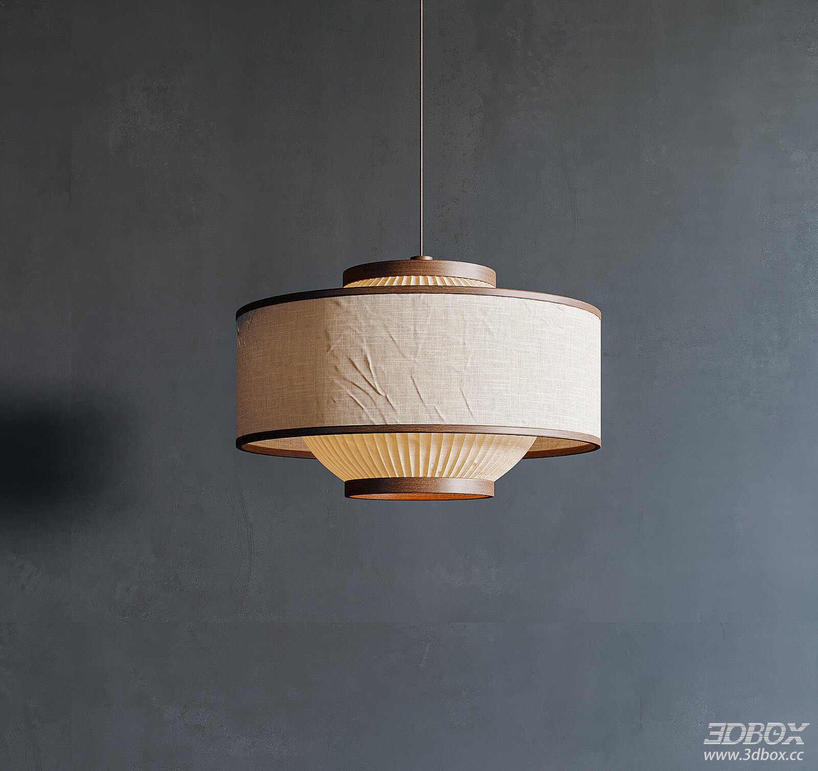 Modern Oriental Fabric Shade Ceiling Pendant Lamp