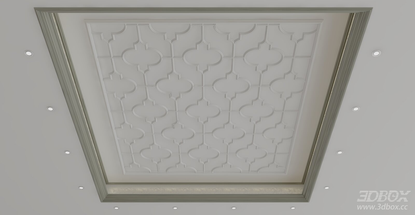 European Style Geometric Pattern Decorative Plaster Ceiling