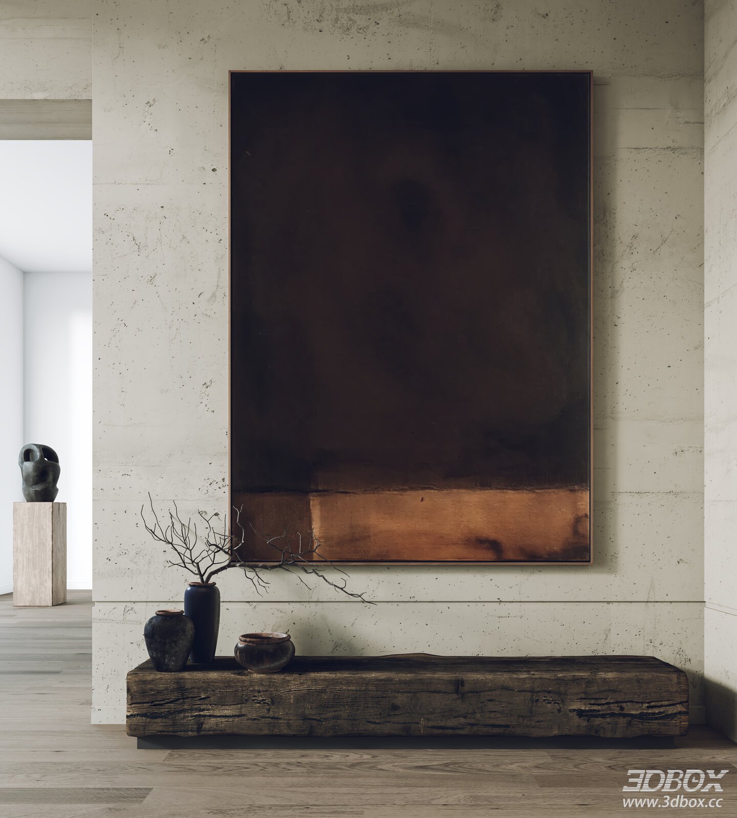 Abstract Framed Wall Art Wabi Sabi Style Decor Set