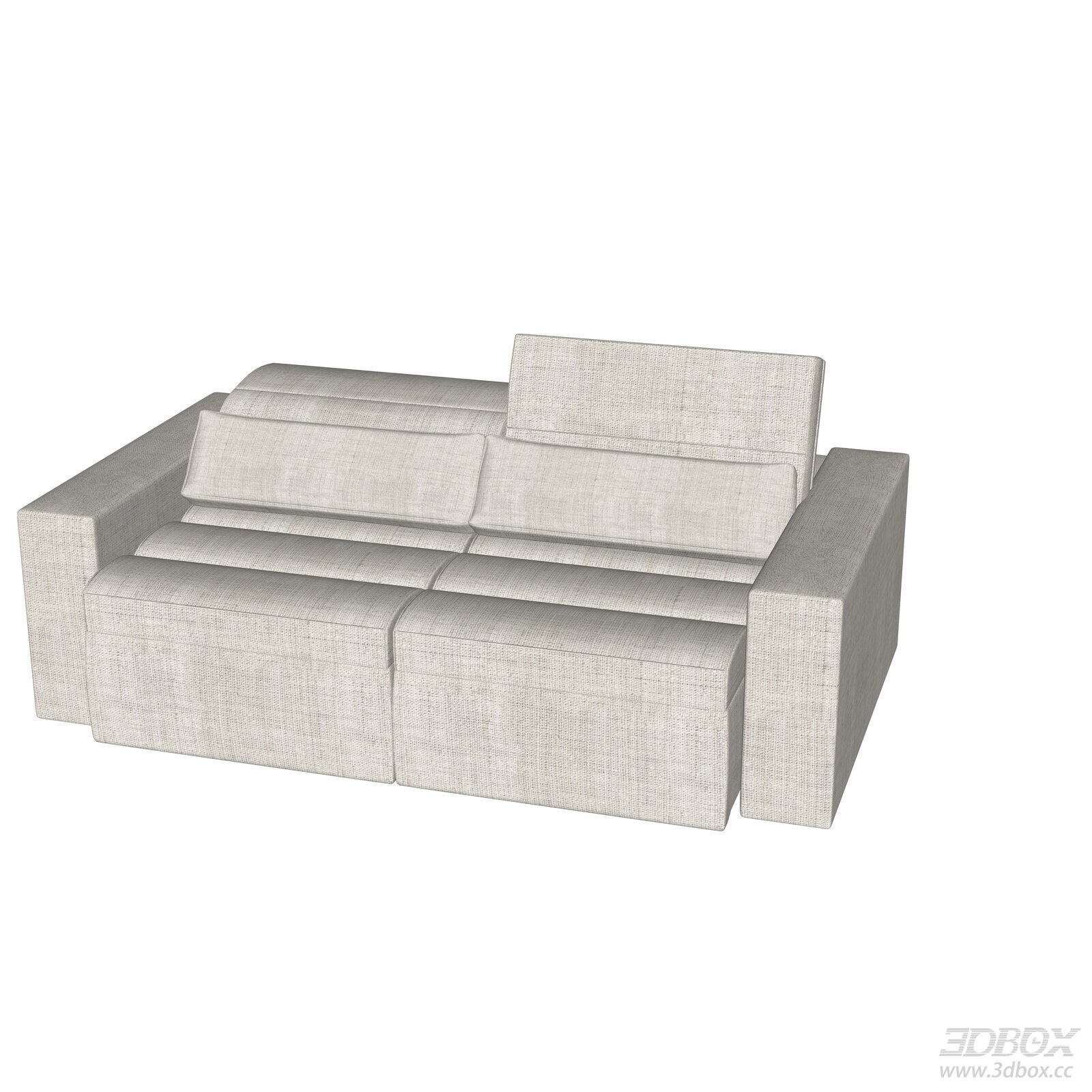 Modern Italian Style Linen Fabric Straight Row Sofa Set