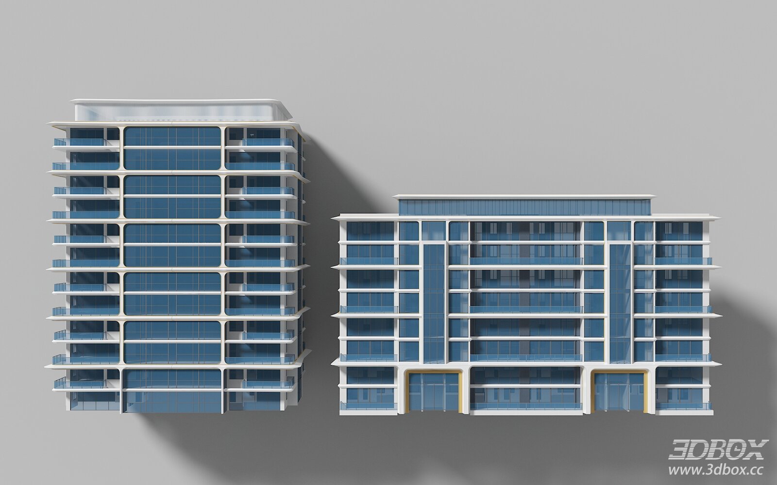 Modern Multi-story Residential Apartment Building Facade