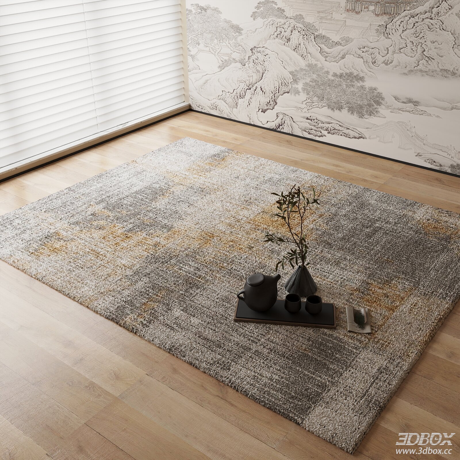New Chinese Style Abstract Textured Carpet