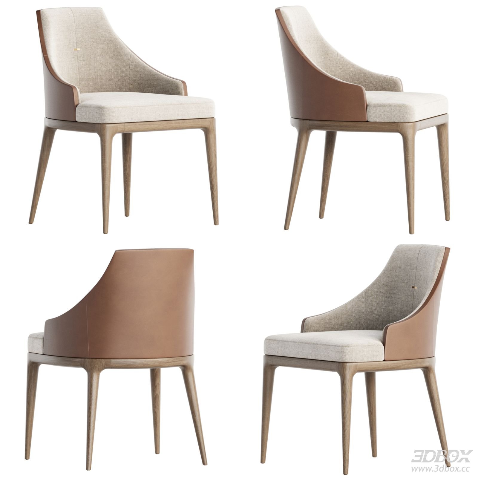 Modern Upholstered Wooden Dining Chair