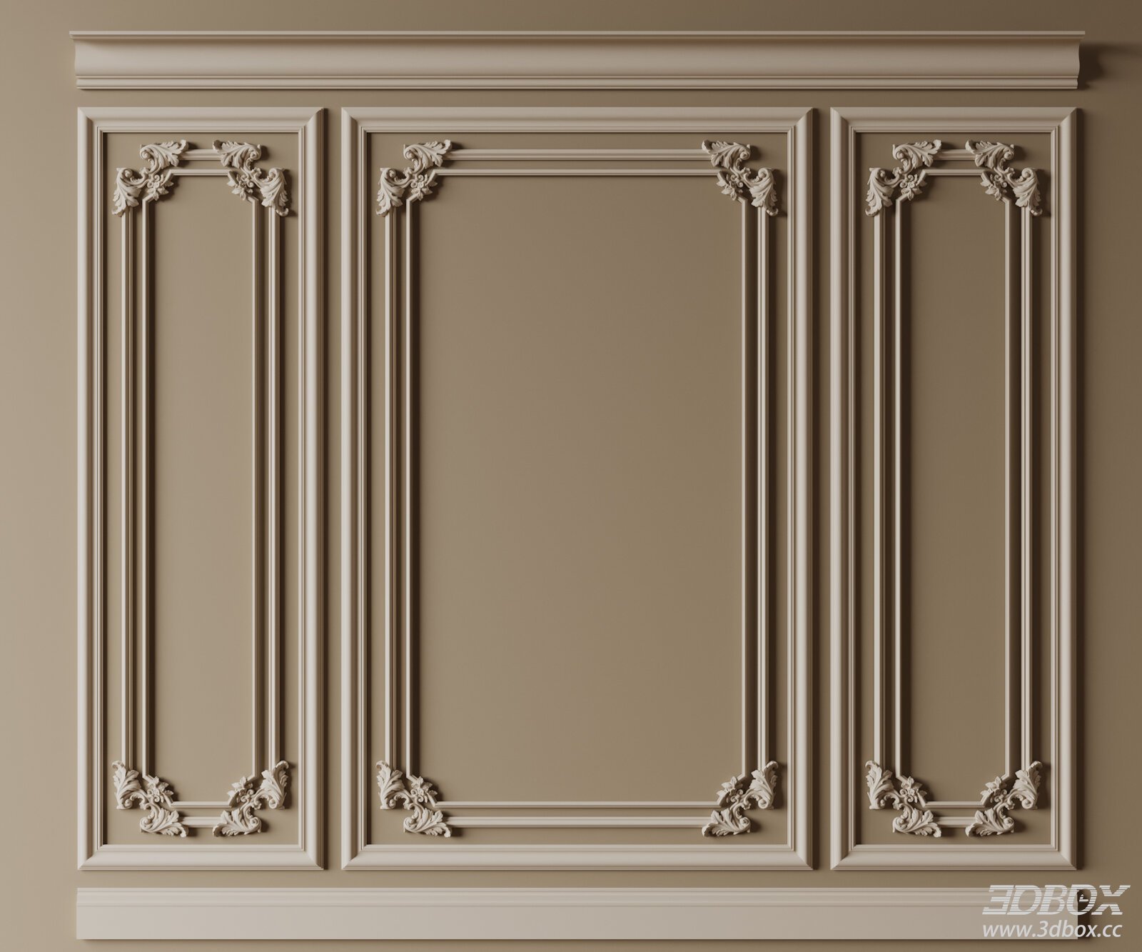 Neoclassical French Style Decorative Plaster Wall Molding Set