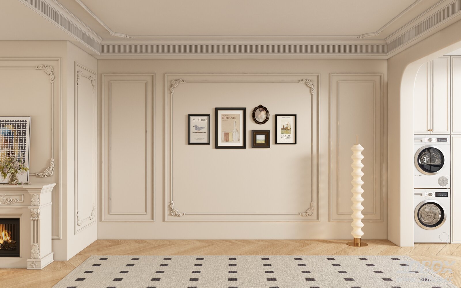 French Style Classic Living Room Interior Scene
