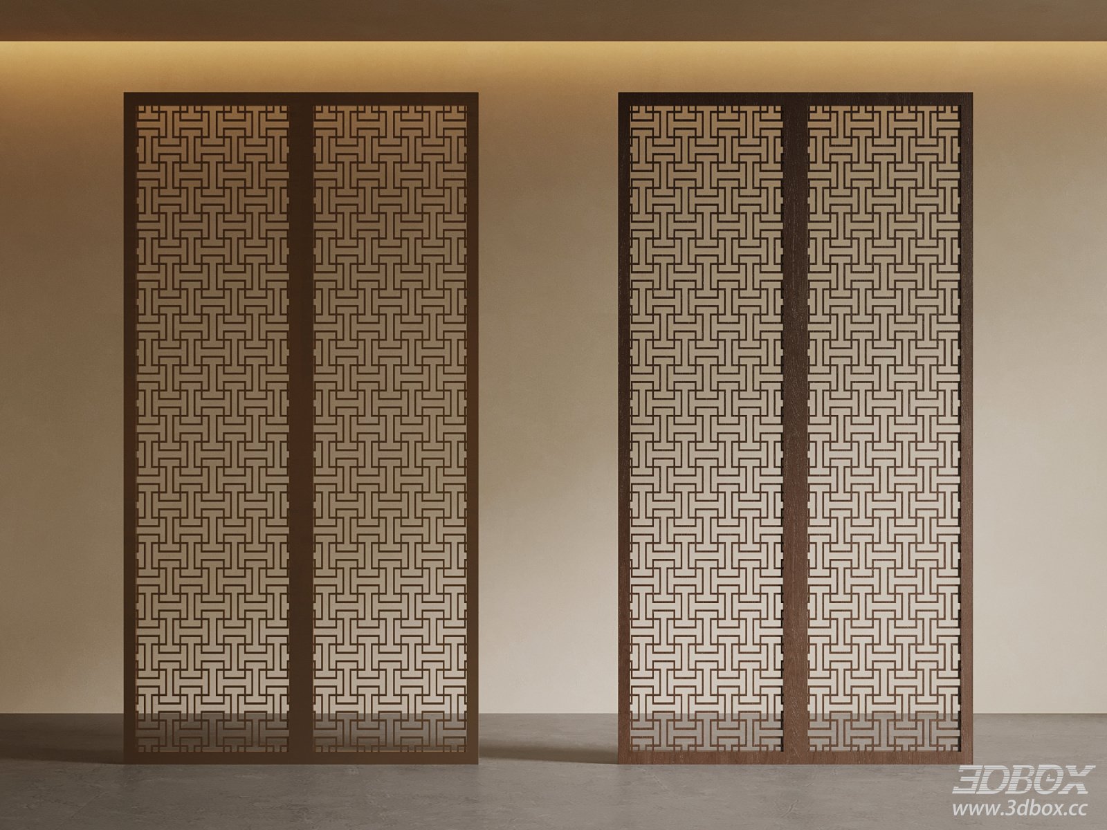 New Chinese Style Wooden Lattice Partition Screen