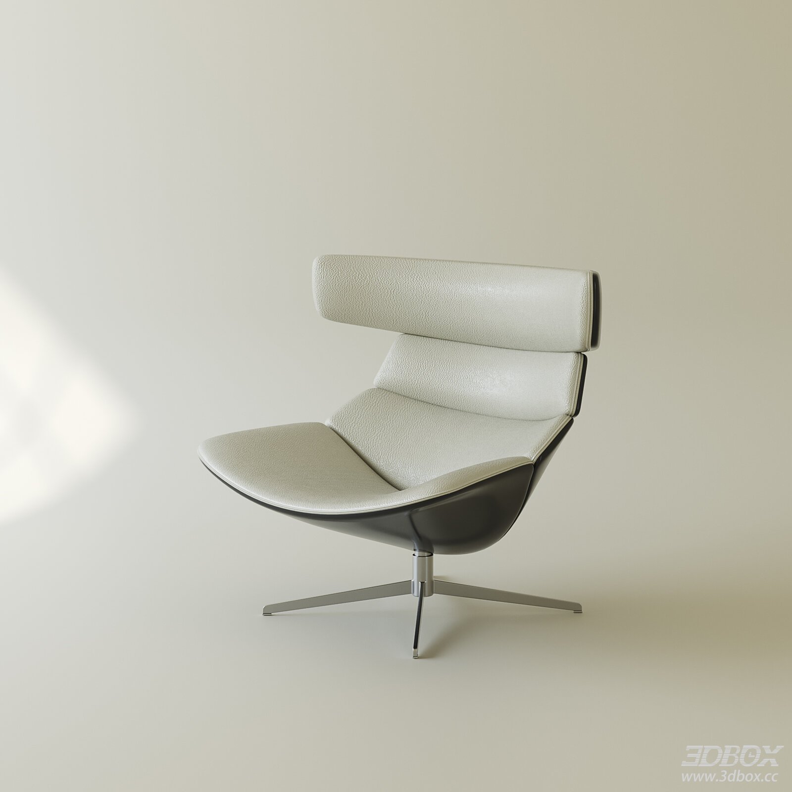 Italian Style Luxury Leather Swivel Armchair