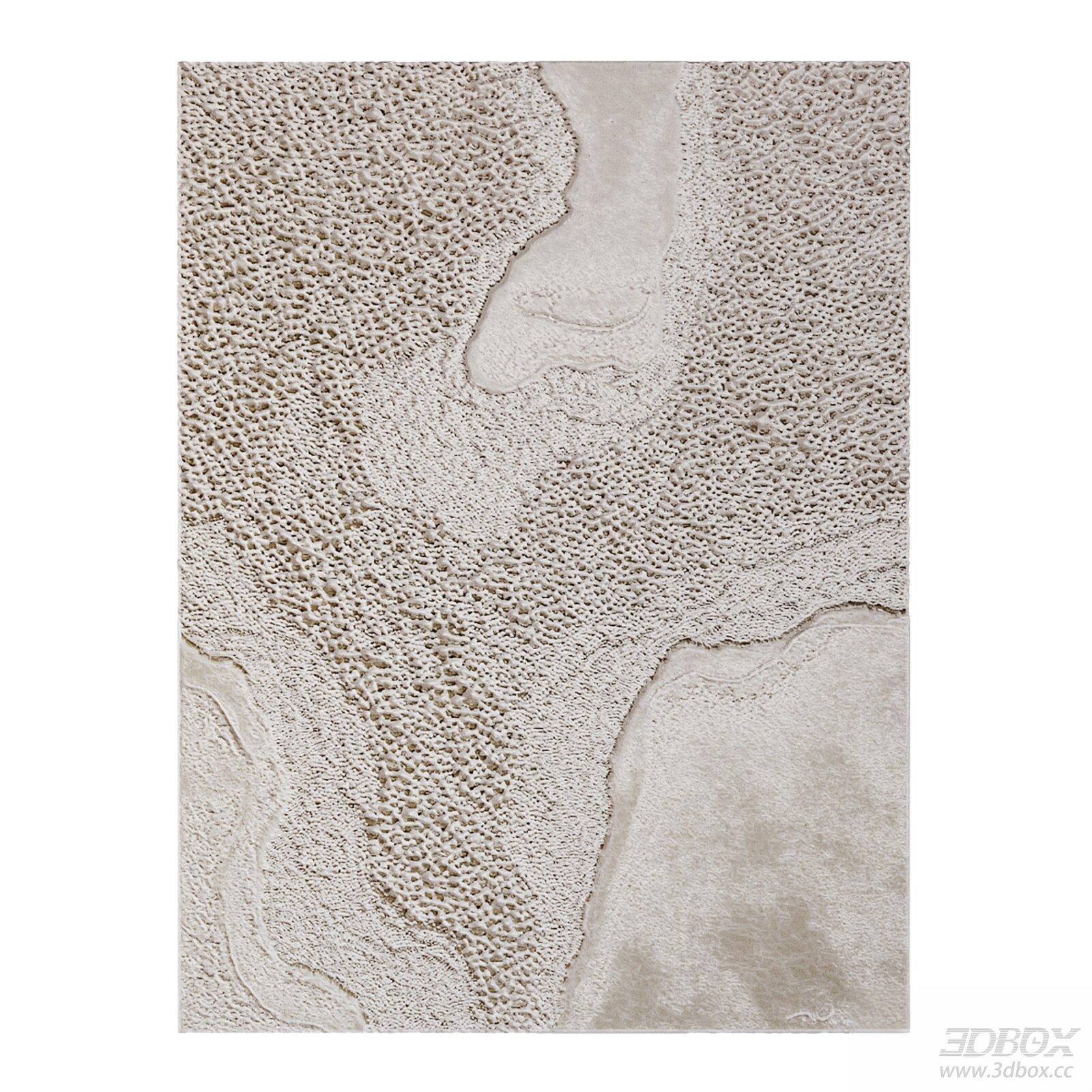 Modern Abstract Textured Beige Carpet