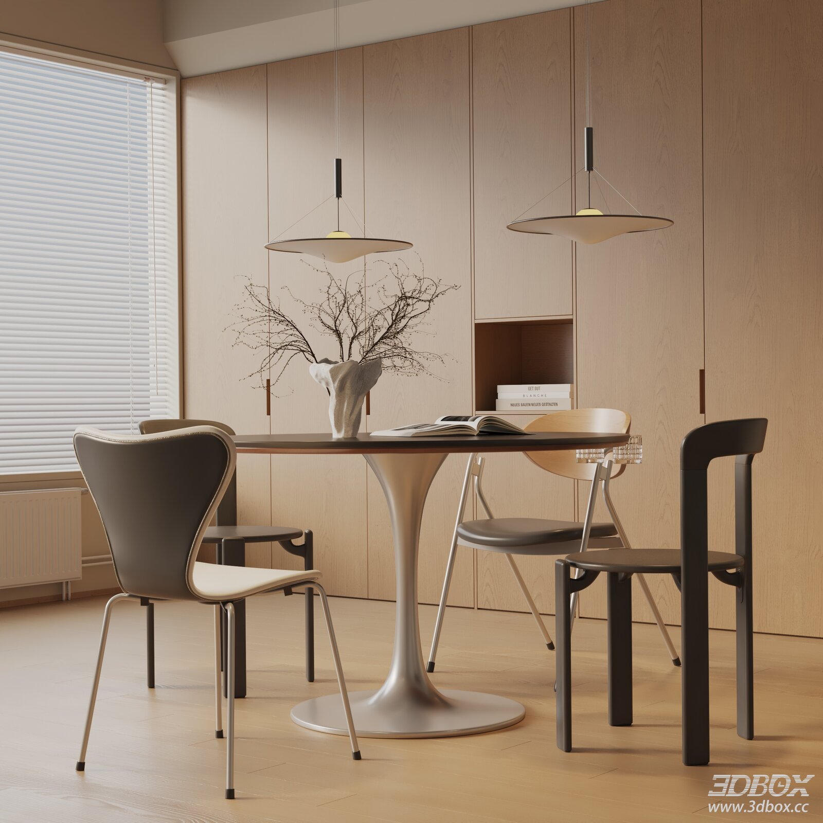 Modern Minimalist Dining Room Interior Set