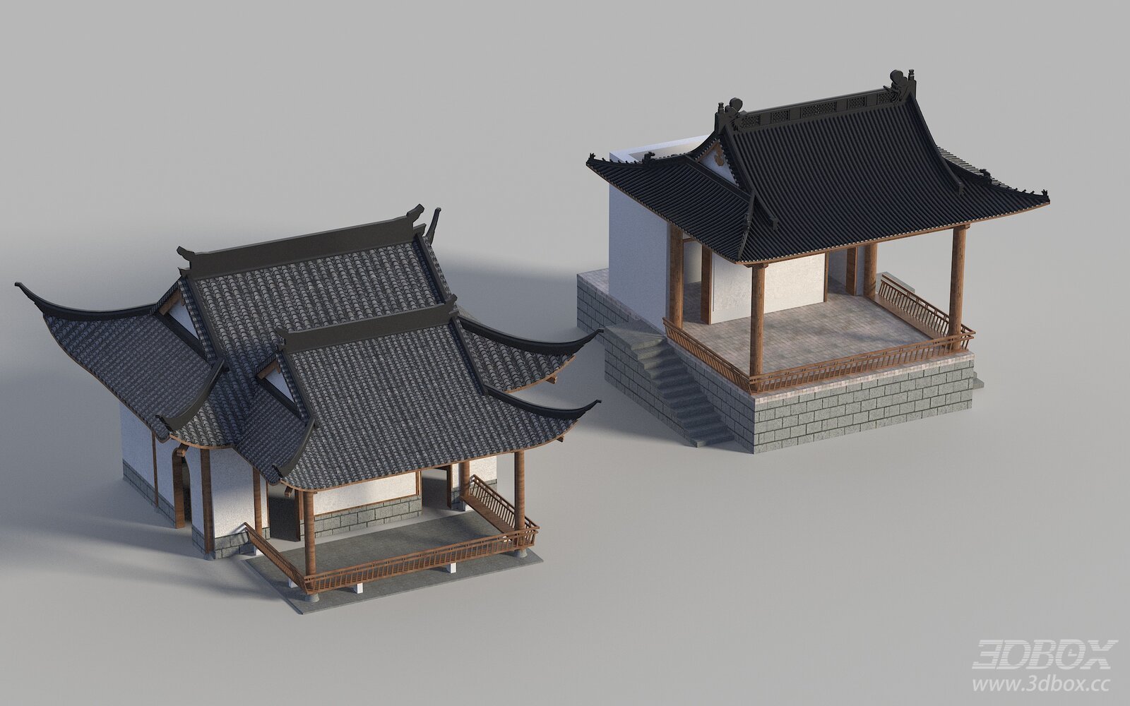 Chinese Ancient Traditional Stage Architecture Building